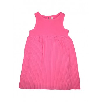 Abitino abito vestito bimba neonato bambina senza manica fucsia Losan Chic