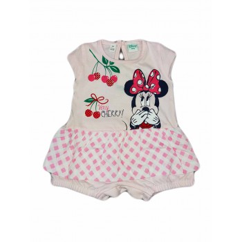 Pagliaccetto tutina bimba neonato Ellepi Disney baby Minnie rosa