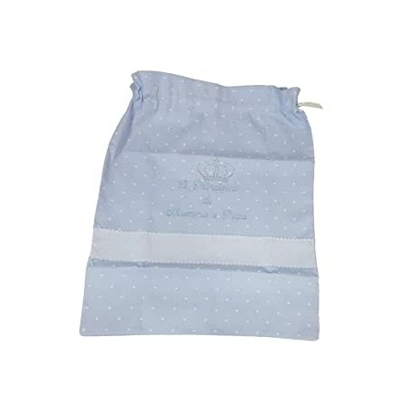 Sacco nascita bimbo neonato piquet cotone aida bel piccino made in italy cielo