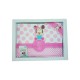 Completo 3pz lettino culla bimba neonato lenzuolo stampa Minnie ellepi Disney baby rosa